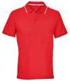 04769 Palermo SOL'S Unisex Palermo Polo Shirt Bright Red / White colour image